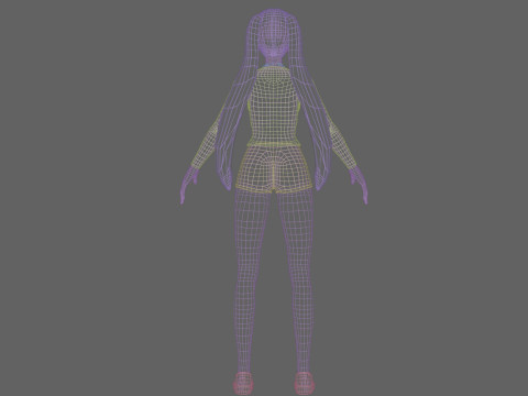 Pretty teen Woman V22934 3D Model