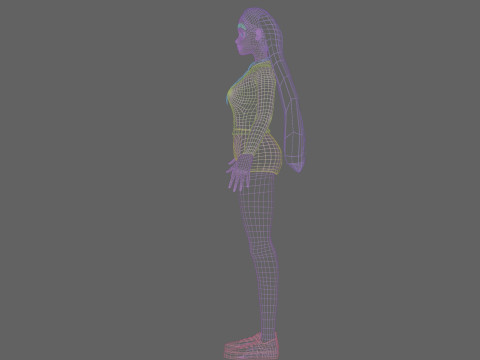 Pretty teen Woman V22934 3D Model