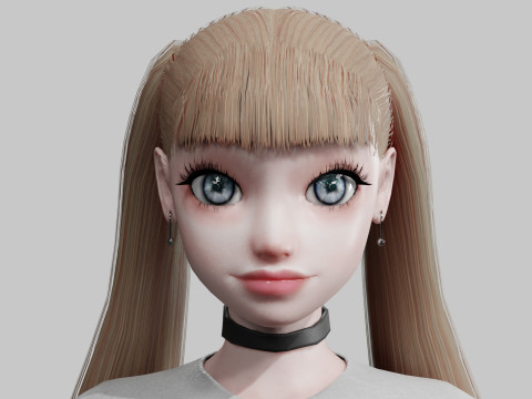 Pretty Young woman V24061 3D 模型
