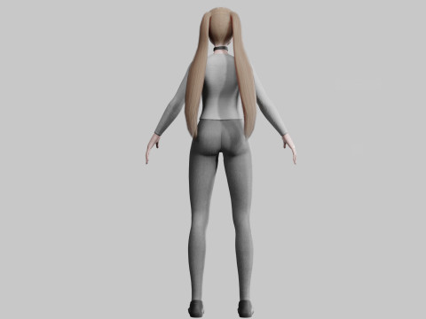 Pretty Young woman V24061 3D 模型