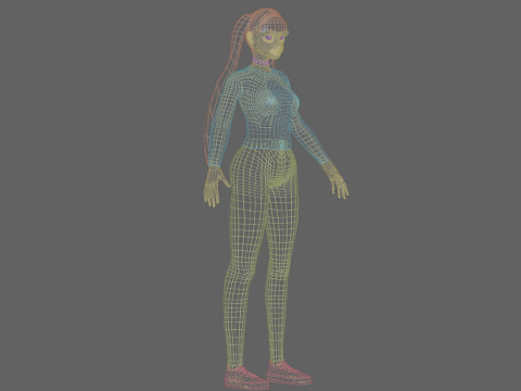 Pretty Young woman V24061 3D 模型