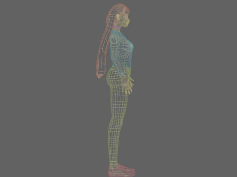 Pretty Young woman V24061 3D 模型