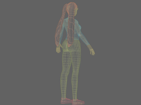 Pretty Young woman V24061 3D 模型
