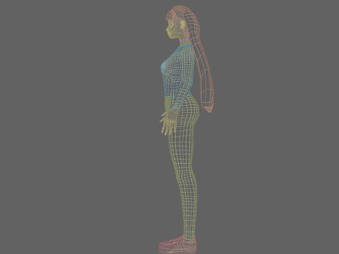 Pretty Young woman V24061 3D 模型