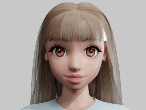 Standard cute Woman V28924 3D Модель