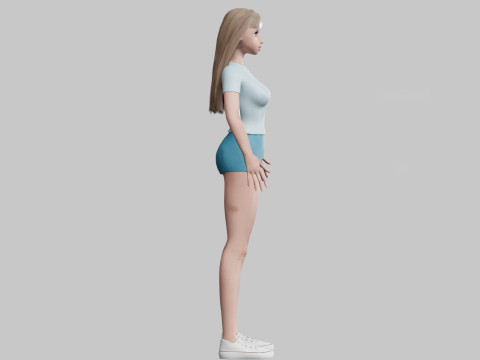 Standard cute Woman V28924 3D Модель
