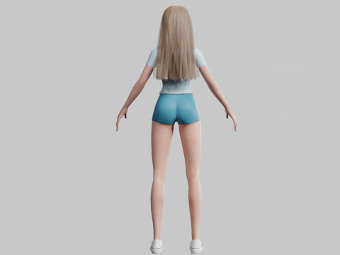 Standard cute Woman V28924 3D Модель