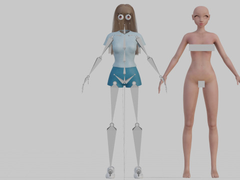 Standard cute Woman V28924 3D Модель