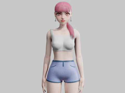 Mulher bonita padr&atilde;o V21708 Modelo 3D