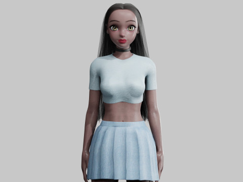 Stylized cute Woman V28846 3D 모델