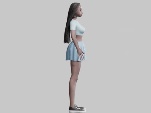 Stylized cute Woman V28846 3D Modell