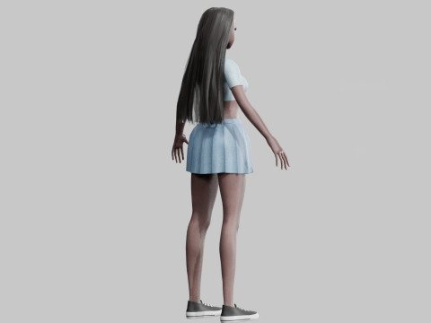 Stylized cute Woman V28846 3D Modell