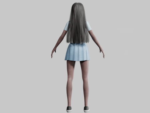 Stylized cute Woman V28846 3D Modell
