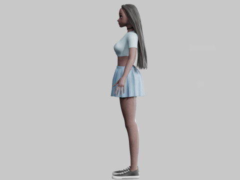 Stylized cute Woman V28846 3D Modell