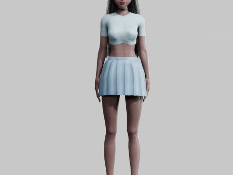 Stylized cute Woman V28846 3D Modell
