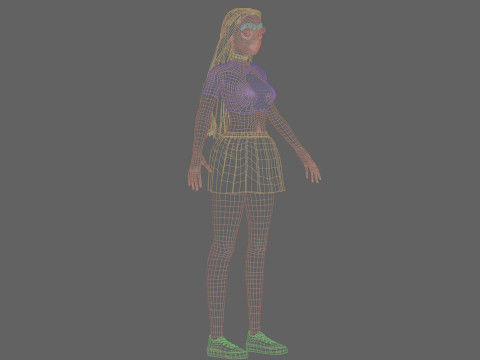 Stylized cute Woman V28846 3D Modell