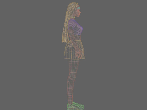 Stylized cute Woman V28846 3D Modell