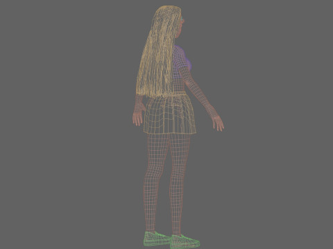 Stylized cute Woman V28846 3D Modell