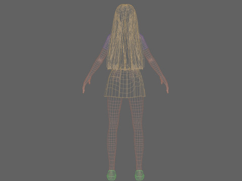 Stylized cute Woman V28846 3D Modell