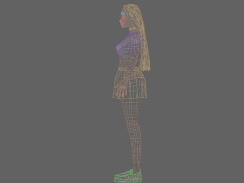 Stylized cute Woman V28846 3D Modell