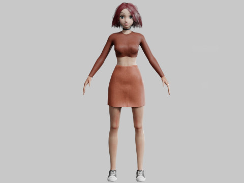 Stylized Pretty Woman V31613 Modello 3D