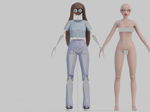 Sweet cute Woman V21220 3D Model