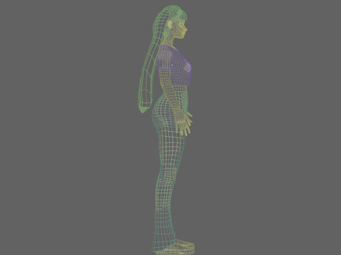 Sweet cute Woman V21220 3D Model