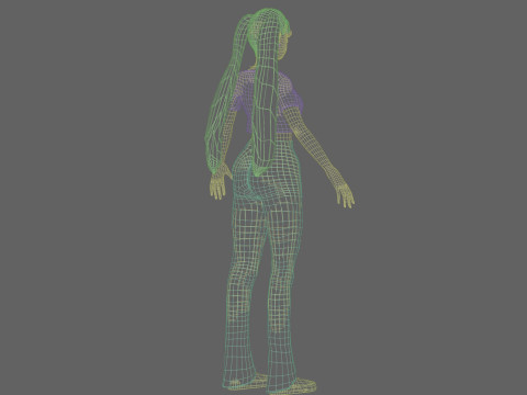 Sweet cute Woman V21220 3D Model