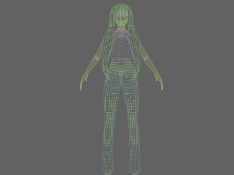 Sweet cute Woman V21220 3D Model