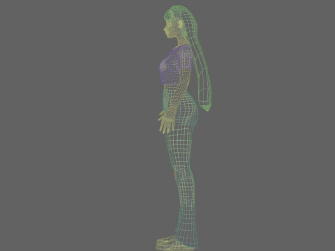 Sweet cute Woman V21220 3D Model