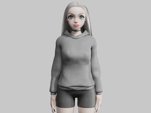 Teen cute Woman V33349 3D Model