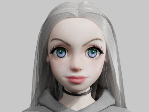 Teen cute Woman V33349 3D Model