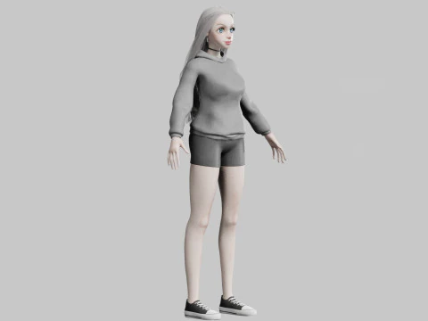 Teen cute Woman V33349 3D Model