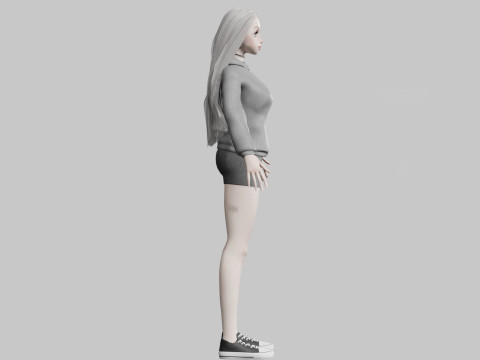 Teen cute Woman V33349 3D Model