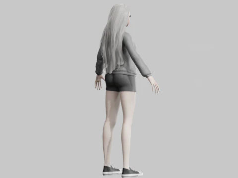 Teen cute Woman V33349 3D Model