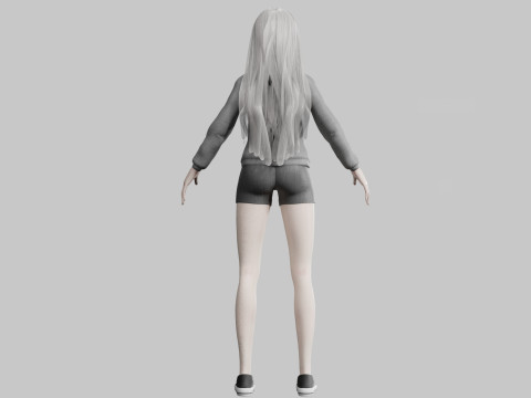 Teen cute Woman V33349 3D Model
