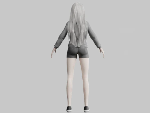 Teen cute Woman V33349 3D Model