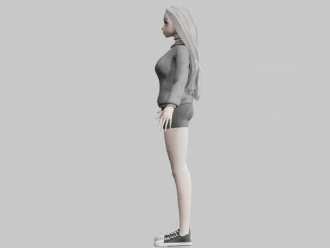 Teen cute Woman V33349 3D Model