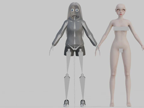 Teen cute Woman V33349 3D Model