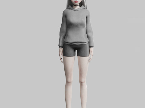 Teen cute Woman V33349 3D Model