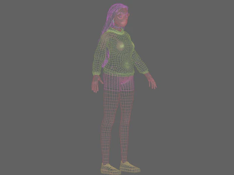 Teen cute Woman V33349 3D Model