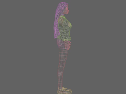 Teen cute Woman V33349 3D Model