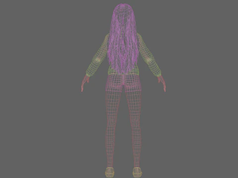 Teen cute Woman V33349 3D Model