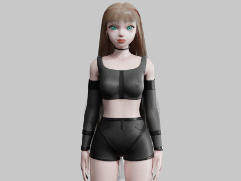 Teen Pretty Woman V35542 3D Model