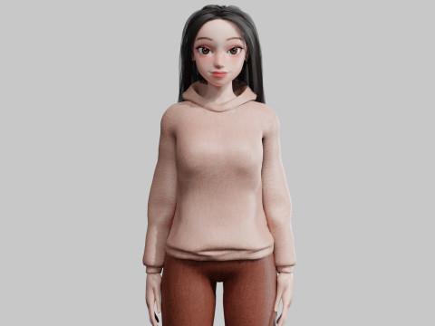 Young cute Woman V31834 3Dモデル