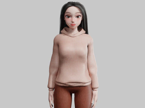 Young cute Woman V31834 3D Model