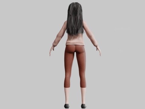 Young cute Woman V31834 3D 모델