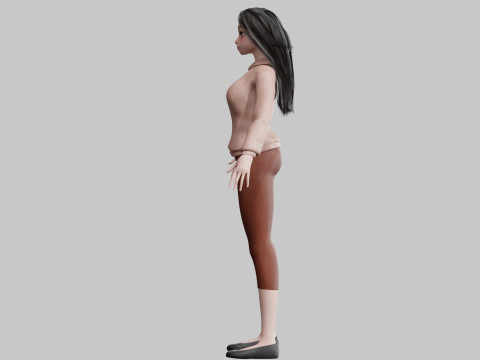Young cute Woman V31834 3D 모델
