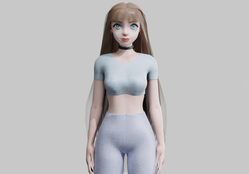 Young Pretty Woman V31777 3Dモデル .c4d .max .obj .3ds .fbx .stl .blend