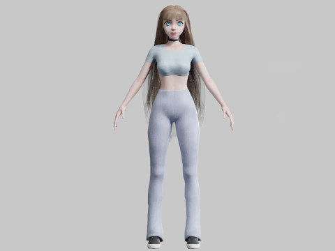 Young Pretty Woman V31777 3D Model